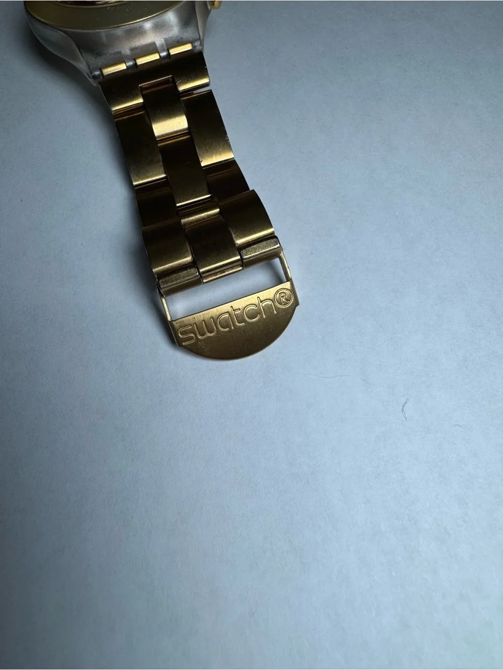 Swatch Irony Gold-Toned “Diaphane”Chronograph watch